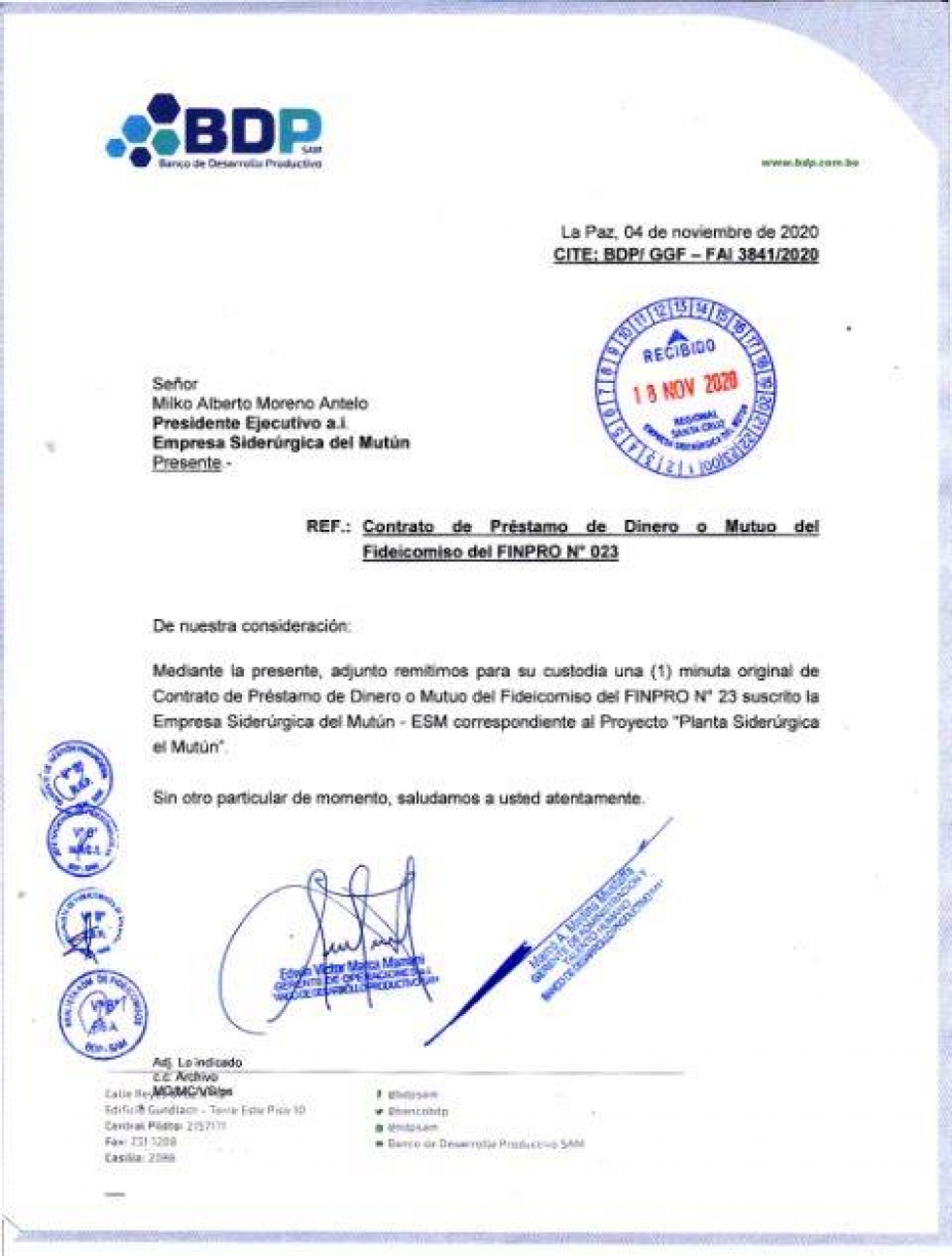 La ESM avanza a la industrialización del Mutún  - Empresa Siderúrgica del Mutún