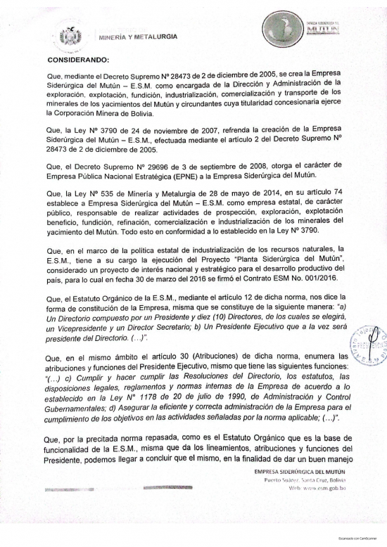 RESOLUCION ADMINISTRATIVA 015/2026
